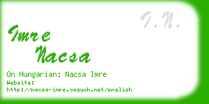 imre nacsa business card